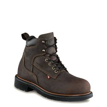 Red Wing Férfi DynaForce 6-inch Insulated Waterproof Safety Toe Munkavédelmi Bakancs Barna